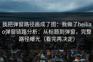 我把弹窗路径画成了图：我做了heiliao弹窗链路分析：从标题到弹窗，完整路径曝光（看完再决定）