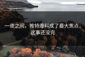 一夜之间，推特爆料成了最大焦点，这事还没完