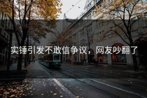 实锤引发不敢信争议，网友吵翻了