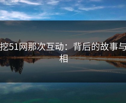 深挖51网那次互动：背后的故事与真相