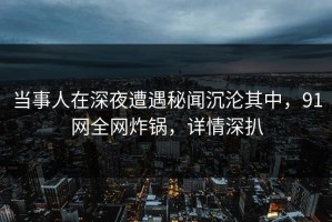 当事人在深夜遭遇秘闻沉沦其中，91网全网炸锅，详情深扒