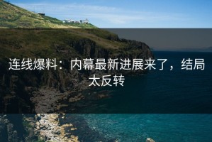 连线爆料：内幕最新进展来了，结局太反转