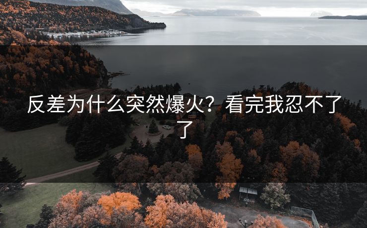 反差为什么突然爆火？看完我忍不了了